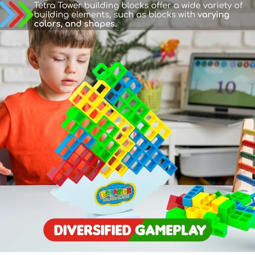 48 Pcs Tetra Tower Game Blocks